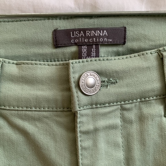 Lisa Rinna Skinny Jeans Mint Green Size 8 NWOT - Picture 2 of 4